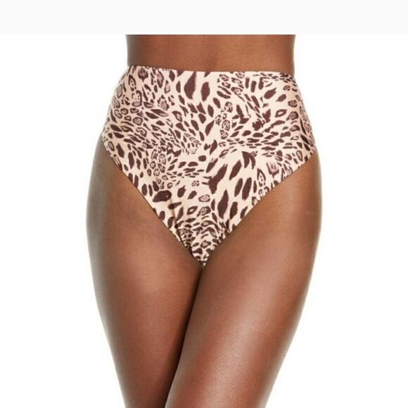Topshop high waist animal print bikini bottom. Size 8-10 NWT - Picture 1 of 4